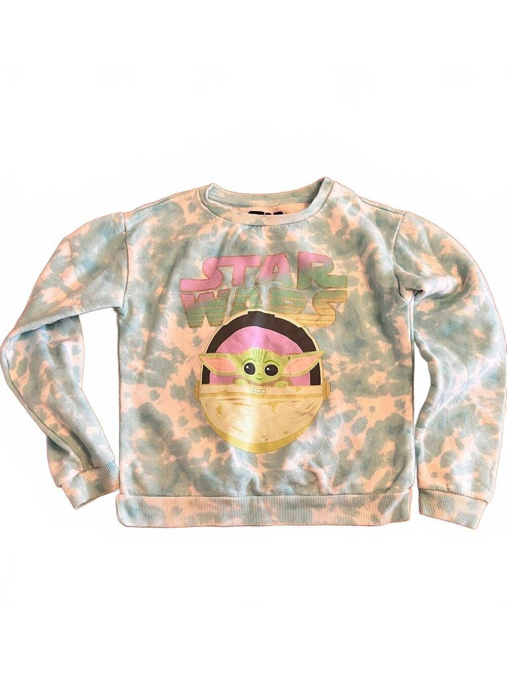 Star Wars Baby Yoda Tie-Dye Sweatshirt Size Small
